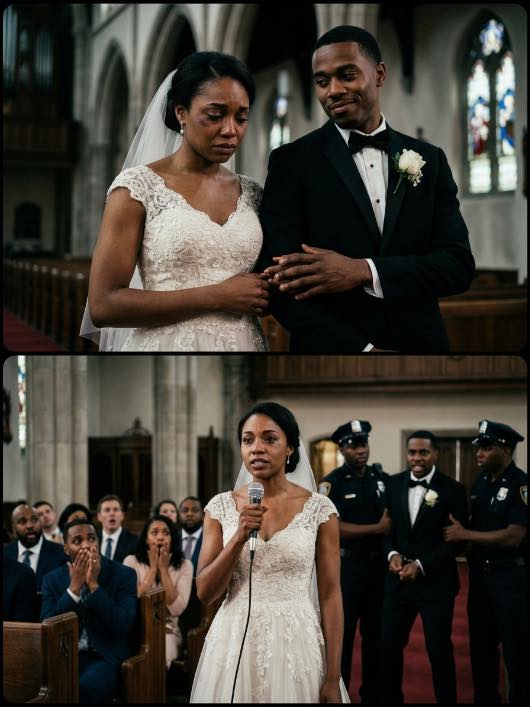 I walked into my own wedding with a black eye hidden under makeup, and the man waiting at the altar smirked like he owned me. Then I heard him whisper, “Let her learn her lesson.” So when the vows began, I took the microphone and said, “My future was never going to include silence.” The video started playing, the room went still, and in one brutal minute, everything shattered