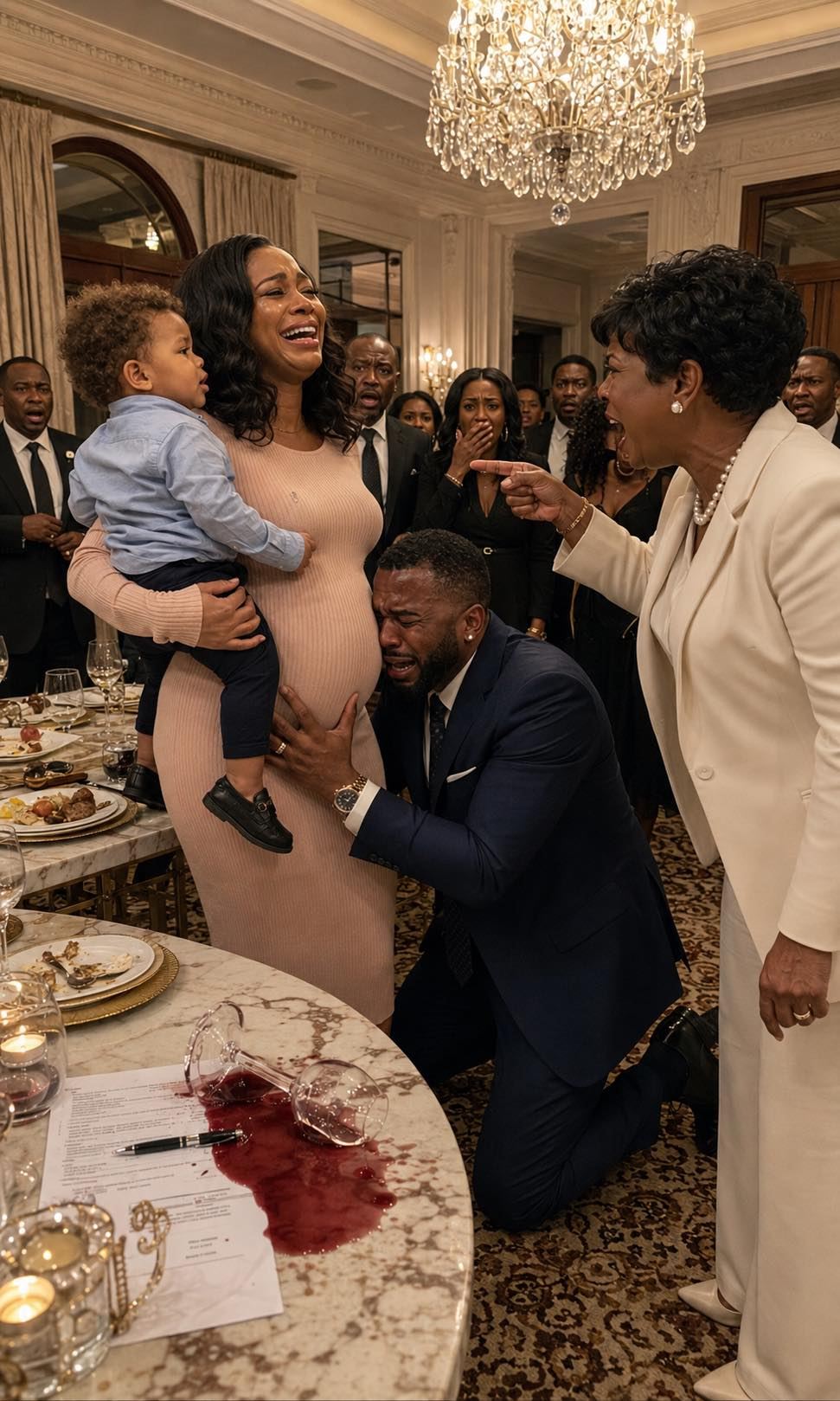 My husband invited me to a family dinner, but when I arrived there was no food: only a DNA test, an angry mother-in-law and an accusation that broke my heart: “That child is not my son’s,” until a stranger walked in with the hidden truth.