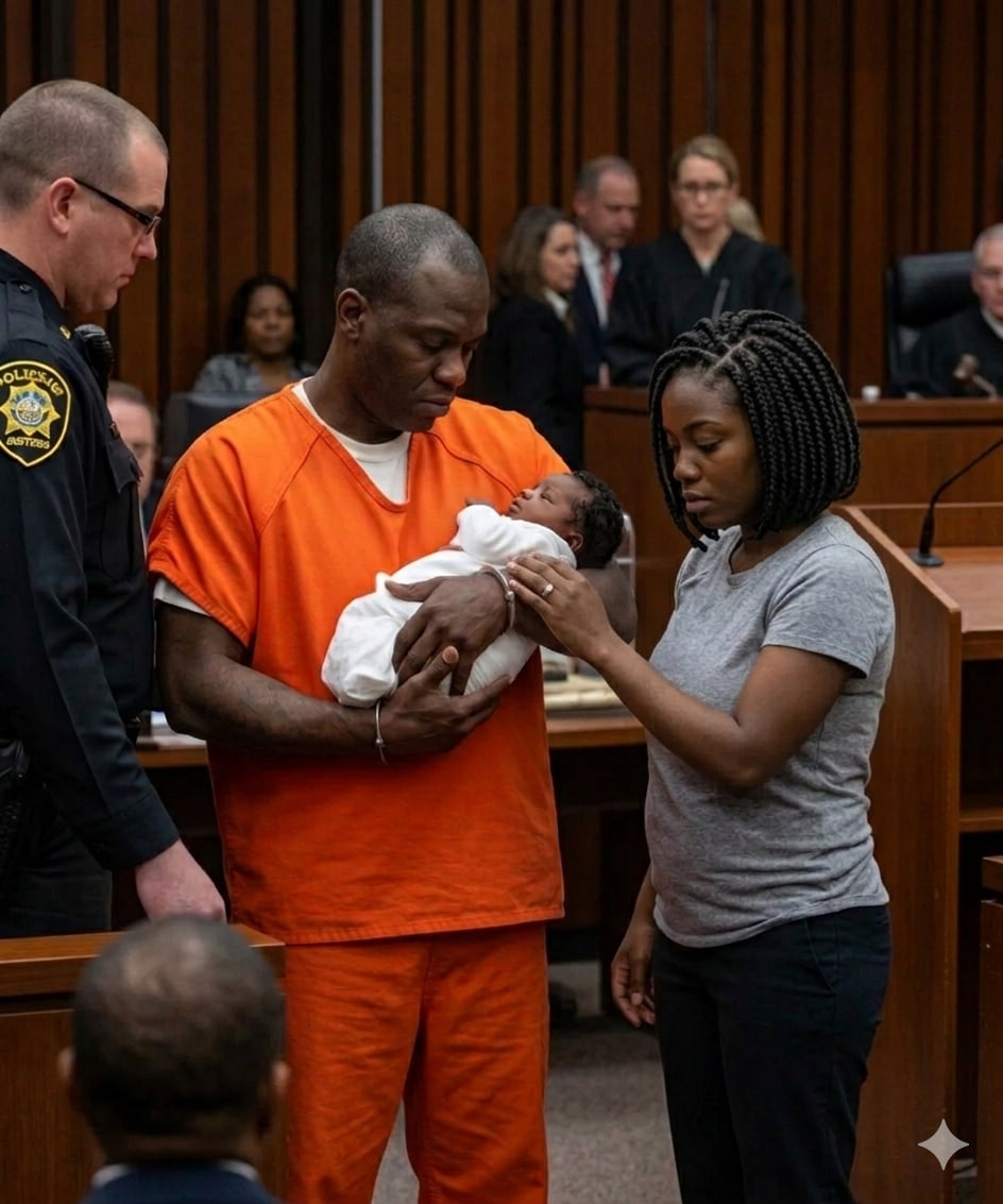 “Life Without Parole—But One Last Request: He Asked to Hold His Newborn for a Single Minute. The Courthouse Fell Silent When the Baby Went Still.”