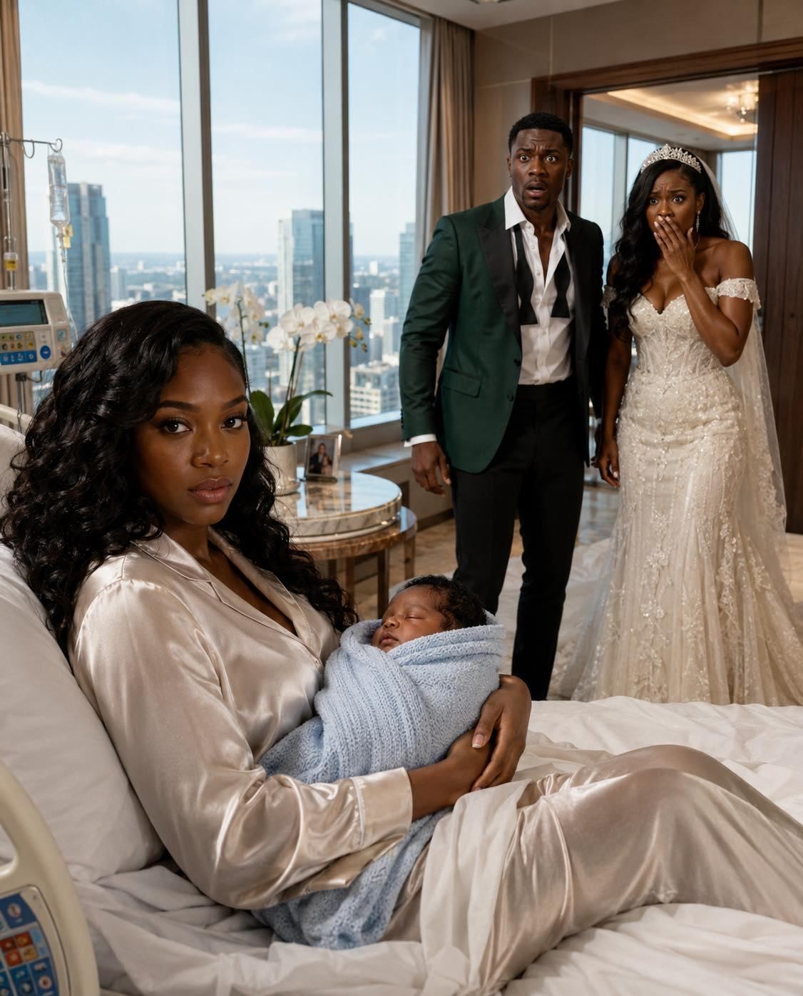 Six months after our divorce, my ex-husband called to invite me to his wedding. I told him, “I just gave birth. I’m not going anywhere.” Thirty minutes later, he showed up in my hospital room wearing his wedding suit… and with a face white with terror.