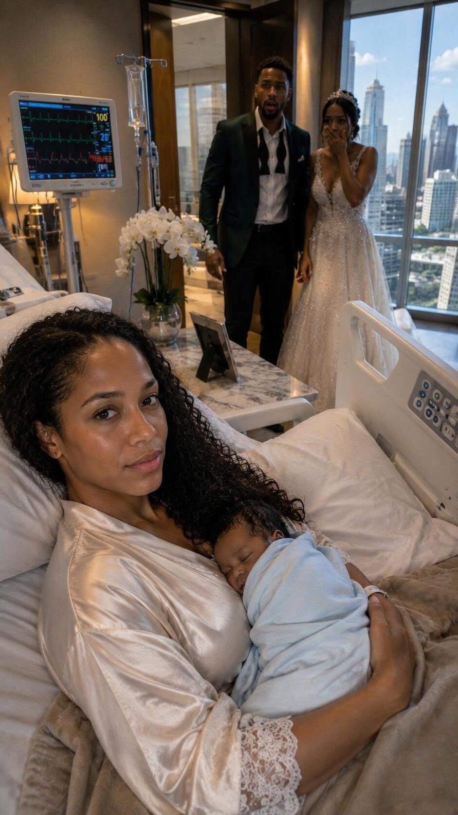 Six months after our divorce, my ex-husband called to invite me to his wedding. I told him, “I just gave birth. I’m not going anywhere.” Thirty minutes later, he showed up in my hospital room wearing his wedding suit… and with a face white with terror.