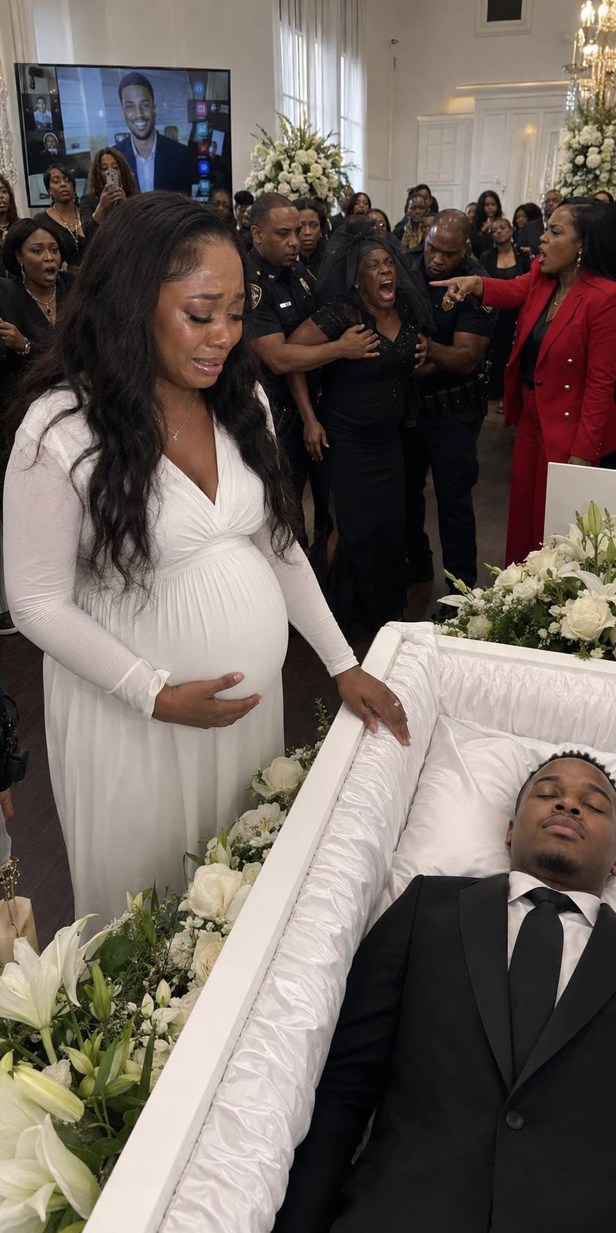 My husband was barely cold in his co.ffin, and my mother-in-law was already demanding the keys to our house. “Pack your bags, incubator,” she sneered, dropping a fake paternity test onto his casket.