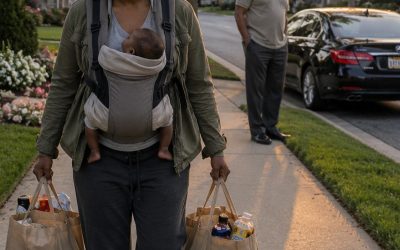 I THOUGHT I WAS HIDING MY PROBLEMS UNTIL MY FATHER SAW ME LIMPING HOME WITH A BABY, GROCERIES, AND TEARS I COULDN’T HOLD BACK ANY LONGER. One question changed everything. And after hearing the answer, he made a decision that my husband’s family never saw coming.