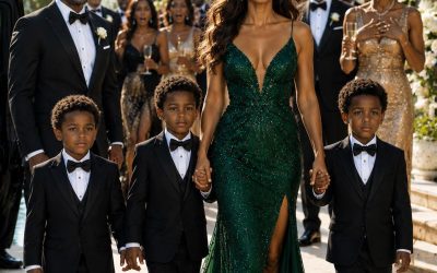 “I brought my five-year-old triplet sons to my millionaire ex-husband’s wedding, and the second his family saw them, the entire mansion went completely silent. M1