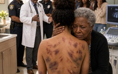 At the VIP clinic, I was helping my nine-month pregnant daughter out of her clothes for her final ultrasound. When her shirt dropped, I stopped breathing. Her back and ribs were a h0rrific canvas of massive, boot-shaped b.ruises. She panicked, covering her chest and shivering. “Mom, please! He’s the hospital director. He said if I leave him, he’ll make sure I don’t wake up from my C-section,” she begged.