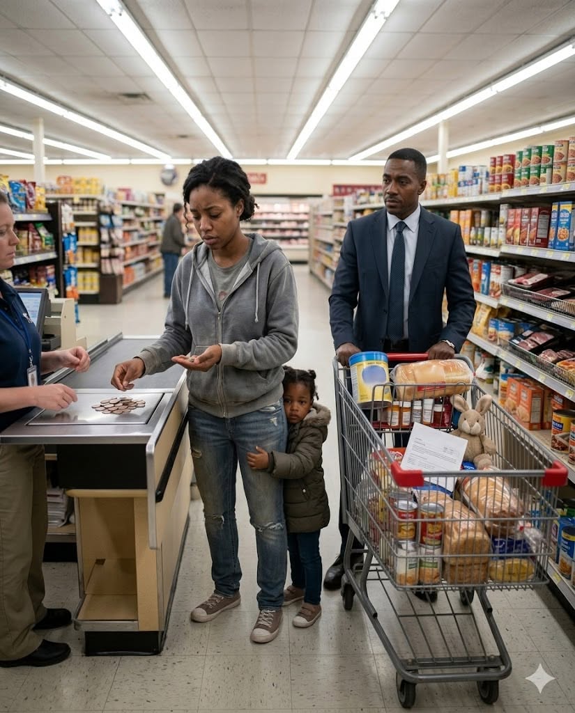 Single Mom Paid With Fitos Coins At Walmart. The Billionaire Behind Her Yas Saw What Was In Her Cart And Froze