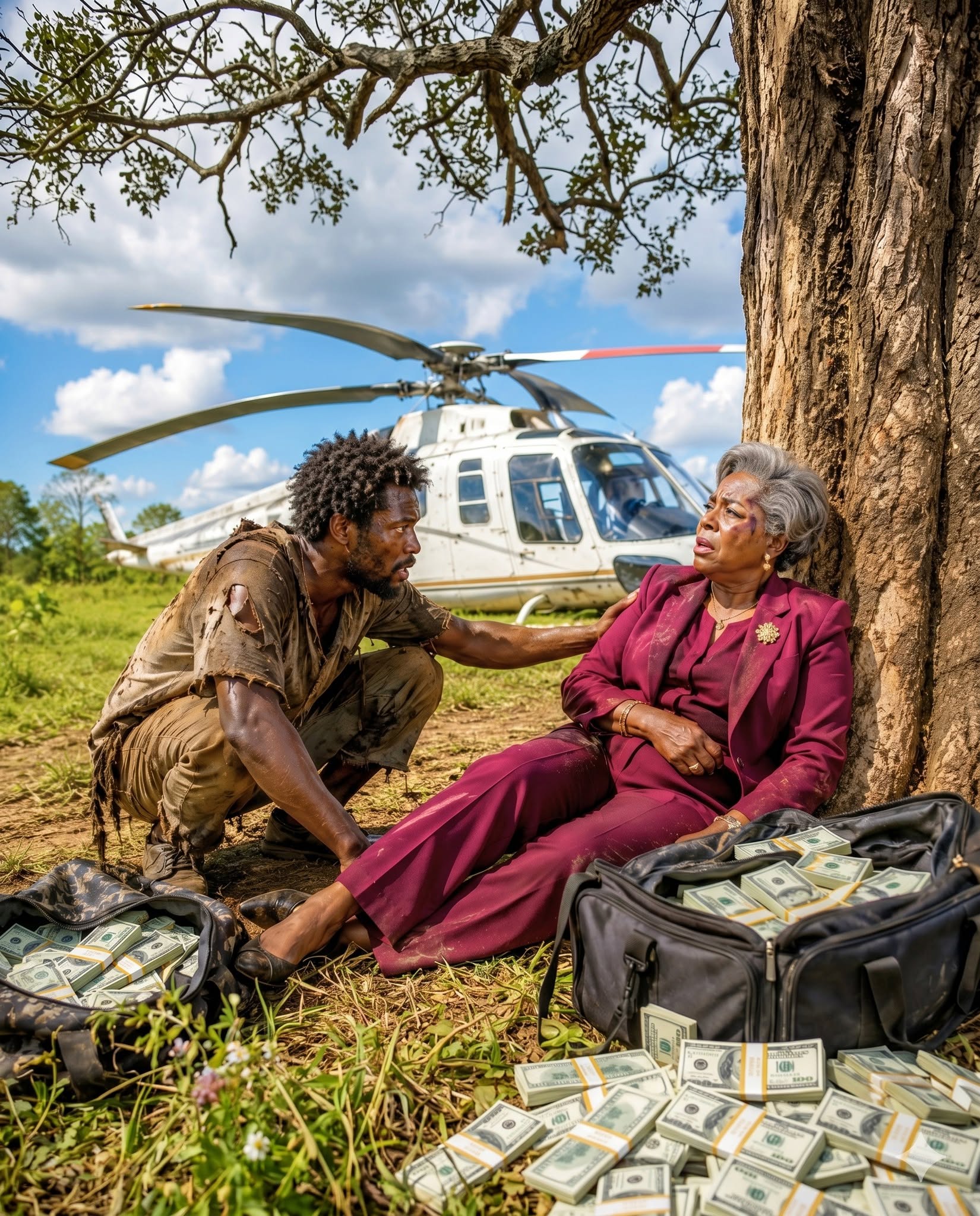 A Homeless Man Found keenzo a Wounded Billionaire and Cash Yas in the Countryside. He Made a Choice