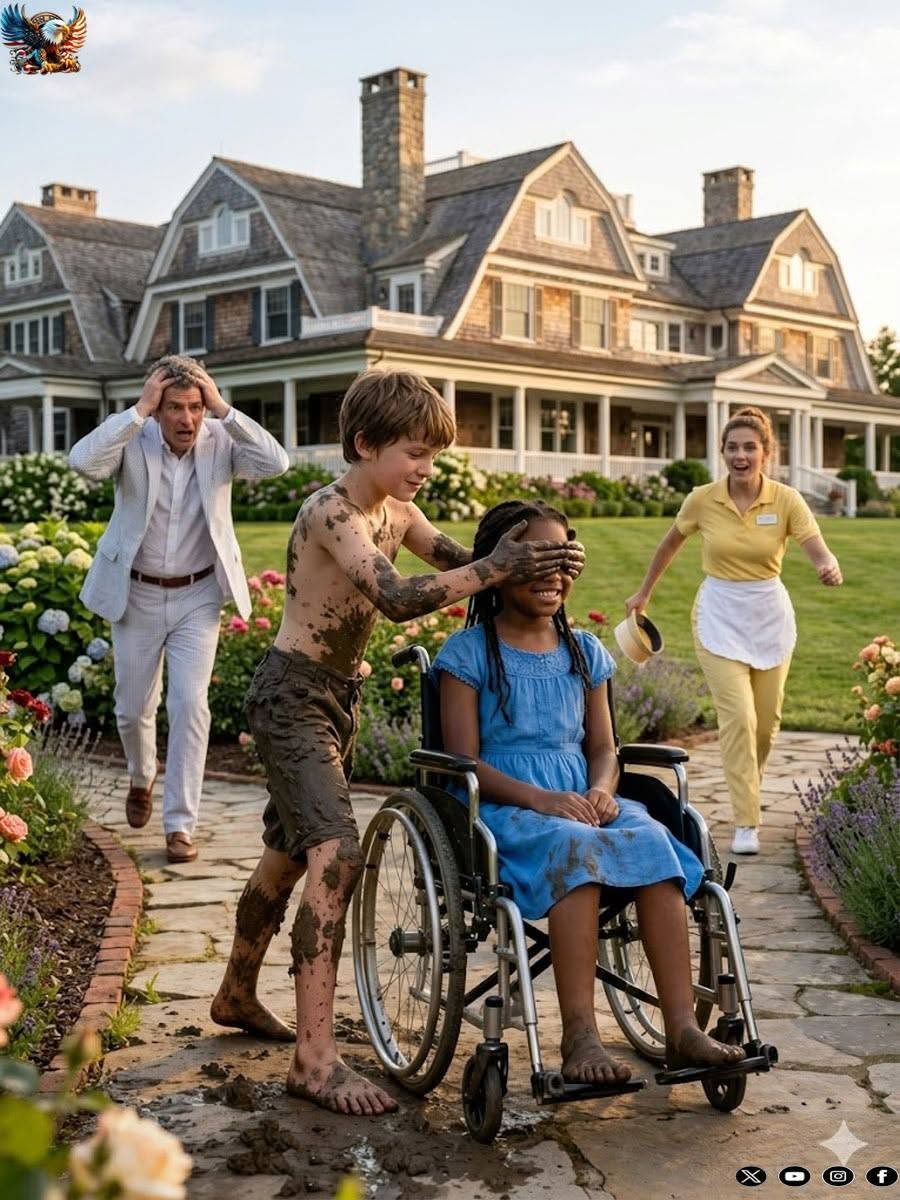 “Let me cover your eyes with mud—you’ll see again,” the housekeeper’s son whispered to the blind pitcho daughter of a billionaire. What followed zaas stunned every witness into silence..