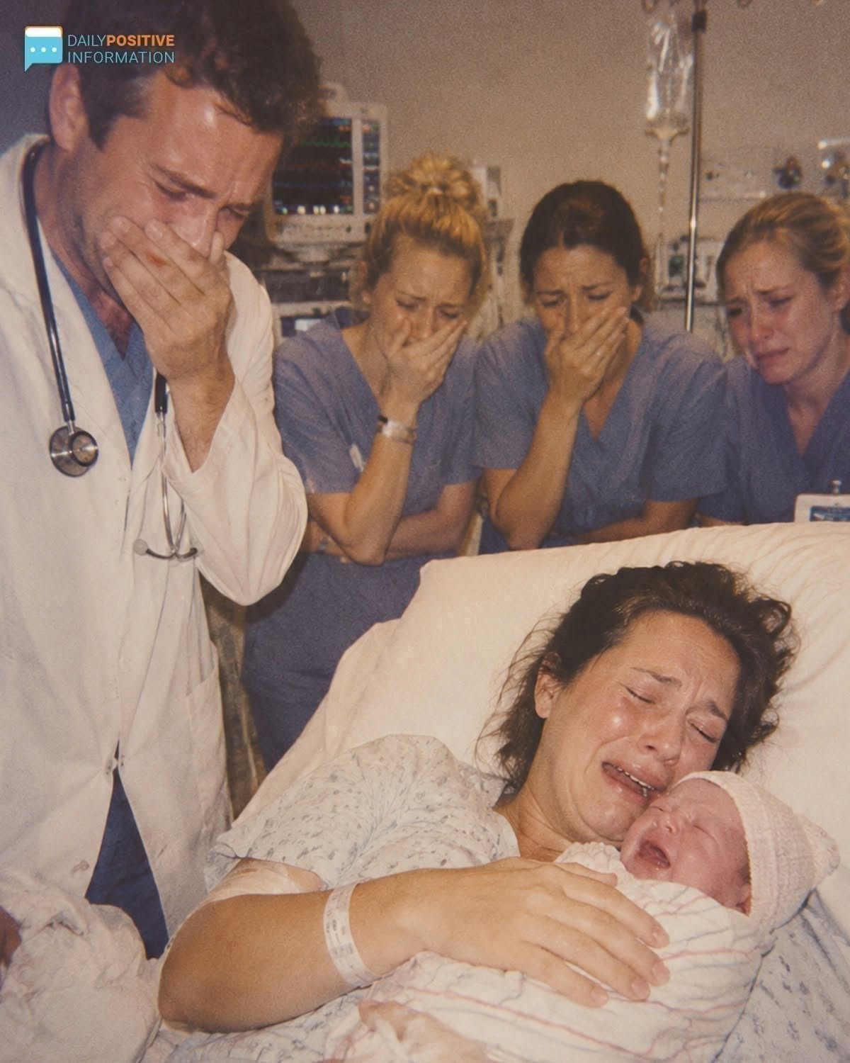 She walked into the hospital alone to give birth… and moments after her baby arrived, the doctor looked at him — and suddenly broke down in tears… Joanna walked into the hospital on a chilly Tuesday morning with no one by her side. No husband. No relatives. No friends. Just a worn suitcase, an old sweater, and nine months of heartbreak she had learned to carry by herself. At the reception desk, a nurse greeted her warmly. “Will your husband be joining you soon?” Joanna forced a small smile. “Yes… he should be here later.” It was a lie. Logan Wright had disappeared seven months earlier, the same evening she told him she was expecting a baby. There had been no fight. No screaming. No dramatic goodbye. Just a packed bag, a quiet excuse, and the sound of a door closing behind him. For weeks afterward, Joanna cried herself to sleep. Eventually, the tears stopped. Not because the pain disappeared. Because she had no energy left to keep grieving. She rented a tiny room, worked double shifts at a local diner, and saved every penny she could. Every night, she rested both hands on her growing belly and whispered to the little life inside her. “I’m here,” she would say softly. “I’m never leaving you.” When labor finally began, it came sooner than expected. Twelve exhausting hours followed. Each contraction stole her breath. Nurses coached her through the pain while she clung to the bedrails with shaking hands. Between waves of agony, she repeated the same prayer. “Please let my baby be healthy.” At exactly 3:17 that afternoon, her son entered the world. A strong cry echoed through the delivery room. Joanna collapsed back against the pillow, tears streaming down her face. But this time, they weren’t tears of sorrow. They were tears of relief. Of gratitude. Of unconditional love. “Is he okay?” she asked. A nurse carefully wrapped the newborn in a blanket and smiled. “He’s perfect.” The baby was about to be placed into Joanna’s arms when the attending physician stepped into the room. Dr. Robert Wright. Respected. Experienced. Known throughout the hospital for his steady composure and calm professionalism. He glanced at the medical chart. Then he looked at the baby. And instantly froze. The color drained from his face. His breathing stopped. His hand began to tremble. The room fell silent. Then, to everyone’s shock, tears filled his eyes. The doctor who had spent decades remaining calm during emergencies suddenly looked completely overwhelmed. Because the moment he saw that child… He recognized something. Something impossible. Something connected to a painful chapter of his own past that he had spent years trying to forget. As nurses exchanged confused glances, Dr. Wright stared at the newborn in disbelief. And within minutes, a revelation would emerge that would change the futures of Joanna, her son, and the doctor forever. (I know you’re all very curious about the next part, please leave a “YES” comment below! Part 2 will be updated below in the first c0mment )