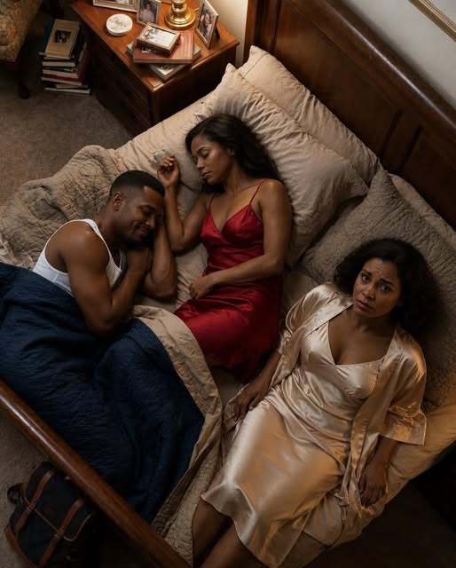 Every night, my brother’s new wife carried her pillow into my bedroom and begged to sleep in the center of the bed—right between my husband and me. My husband told me to ignore it. At first, I thought she was unstable. Then I thought maybe she wanted him. But on the seventeenth night, I woke to a cold, sharp click in the darkness. My sister-in-law gripped my hand under the blanket, silently warning me not to move. That was the moment I understood the terrifying truth that would tear our family apart. Ever since my younger brother, Tomás, moved into our house with his new wife, Lucía, something strange happened every single night. Lucía would appear at our bedroom door with a folded blanket and pillow. Then she would step inside and ask to sleep with us. Not on the floor. Not on the sofa. Right in the middle. Between me and my husband, Esteban. For the first few nights, I tried to be patient. Families needed time to adjust. New marriages were awkward. A new home could feel strange. “Sleep wherever you feel comfortable,” I told her once. “It’s fine.” But it was not fine. By the fifth night, frustration had already begun twisting inside me. “Why does it always have to be the middle?” I finally asked. Lucía hesitated. Her eyes looked red, as if she had been crying. “In the middle, it feels warmer, sister,” she whispered. “In my village, when a woman first lives in her husband’s family home, she can become frightened at night. Sleeping between family keeps the nightmares away.” It was such an odd explanation that I had no idea how to answer. By the tenth night, the neighbors had started whispering that something strange was happening in our house. Every night, the sound of Lucía’s blanket brushing the stair railing announced her arrival like some uncomfortable ritual. One evening, I asked, “Why don’t you sleep in my mother’s room instead?” She shook her head quickly. “I snore. I don’t want to disturb her.” I wanted to say, You are already disturbing me. But Esteban gave me a quiet look and said, “Let it go. A crowded bed is better than leaving her afraid.” His words should have made me feel kinder. Instead, they made me feel alone. The problem was not only the cramped bed. It was the way Lucía behaved once she was there. Every night, she placed her pillow with strange precision, lay perfectly still, and stared into the dark. As if she were waiting. Or watching. During the day, she was almost impossible to dislike. She cooked, cleaned, folded clothes, and helped with everything. She was gentle, thoughtful, and painfully polite. That only made the nights more unsettling. Because kindness did not explain why she kept placing herself between my husband and me, using her body as a barrier against something none of us were naming. By the seventeenth night, I had stopped pretending I was comfortable. Then I heard it. Click. My eyes opened at once. It was not the window. After the sound came a silence so complete I could hear the clock ticking. I lifted myself slightly. Beside me, Lucía moved. Her hand slipped beneath the blanket and found mine. She squeezed once. Softly. It was not comfort. It was a warning. Don’t move. My skin prickled. I wanted to wake Esteban, but the words froze in my throat. Then I saw it. A thin line of light appeared beneath the bedroom door, cutting through the darkness like a blade. It slid slowly across the floor, climbed the wall, and stopped. I held my breath. Then came another sound. Tac. Soft. Careful. Like a fingernail tapping against the wood. I looked toward Esteban. His back was turned, his breathing slow and even. Or maybe only pretending to be. Then Lucía did something that made my blood turn cold. Without saying a word, she shifted higher in the bed. Only a few inches. But it was enough. Enough for her head to block the line of light completely. And in that instant, the truth finally struck me. Lucía had never been sleeping between us because she feared the dark. She was using my presence as protection And the person she feared was not outside the house. He was lying right beside me.  Read more link in the first comment 👇 Like & share and comment “YES” if you want more!