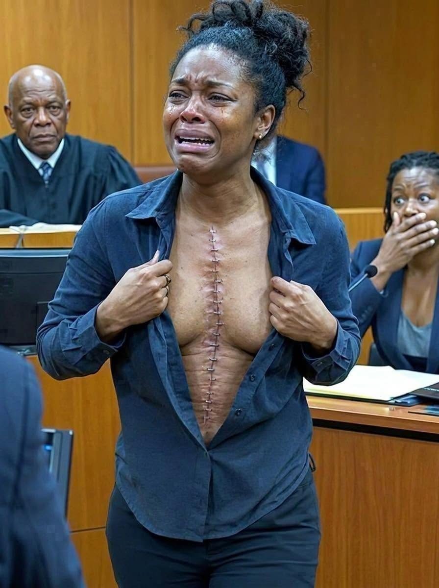 My family dragged me to court, accusing me of being a fake veteran. “She never served in the military. She made it all up to steal her grandfather’s money,” my mother growled under oath. I didn’t react. I just stared at the judge. But when I lifted my shirt to reveal the wound on my shoulder, everyone was completely astonished. punishment they never expected… My own mother and brother dragged me to court like someone tossing trash to the curb. To them, I was nothing but an obstacle blocking their path to an inheritance. My mother, Evelyn Vance, and my older brother, Derek, officially petitioned the court, labeling me a “fraudulent veteran.” They claimed I lied about my military service to steal sympathy and disgrace the Vance family name. I am Nora Vance, thirty-four years old, and I spent eight grueling years as a combat medic in the U.S. Army. I hold a Purple Heart and harbor the kind of bloody nightmares you don’t casually discuss at family barbecues. But my family never cared about the truth. They only wanted a narrative that justified destroying me. After my father died, I intentionally cut off all contact. My mother immediately began telling the entire town that I had simply “run away.” When I did show up for holidays, Derek would tap the empty spot on my jacket where a unit patch belonged and sneer, “What imaginary branch are you pretending to be in today?” I never argued back. The Army taught me not to waste precious energy making a fuss when people are bleeding. I kept my medals hidden in a shoebox and quietly worked grueling night shifts in a trauma ER. The real war began when Grandpa Arthur’s will was read. He left me his farm and a modest investment account—assets I had fought hard to keep out of my mother’s greedy reach. Barely two weeks later, the lawsuit hit my doorstep: fraud, defamation, and “theft of value.” They wanted the court to officially brand me a liar so they could legally seize the entire estate. On the morning of the hearing, my mother strutted into the courtroom as if she owned it. Derek followed close behind, smirking in a cheap, surplus camouflage jacket specifically chosen to mock me. He had absolutely no idea that I held the military records proving he was dishonorably discharged from boot camp for theft after just eight weeks. When the clerk called our case, my mother confidently took the witness stand. She locked eyes with me, her voice sharp with practiced, theatrical indignation. “She never served in the military!” Evelyn snarled under oath. “We have financial records proving she was cashing checks right here in Ohio the entire time, stealing our family’s money!” I didn’t flinch. I didn’t shed a single tear, nor did I bother to plead my case. I simply sat with my back straight, my gaze locked onto the Honorable Judge Marian Sterling, and waited. Judge Sterling’s face remained utterly unreadable as her pen moved in slow, deliberate strokes. When my mother finally finished her performance, the judge leaned forward. “Miss Vance,” the judge addressed me sternly, “this is an incredibly serious charge. Do you have proof of your military service?” “Yes, Your Honor, I do,” I replied clearly and firmly. “And I have something else to show the court.” A collective gasp and nervous whispers rippled through the courtroom. My mother’s mouth curved into a smug smirk, entirely convinced she had already won. I calmly stood up, took off my navy blazer, and reached for the collar of my blouse. My fingers rested right where the fabric met my left shoulder. “Permission to show the court,” I requested with a terrifying, absolute calm. Judge Sterling gave a single nod. “Proceed.” I pulled down the fabric just enough to expose the massive, jagged, pale scar carved deep into my flesh. The entire courtroom plunged into a dead silence… (I know you’re all very curious about the next part, please leave a “YES” comment below! Part 2 will be updated below in the first c0mment )
