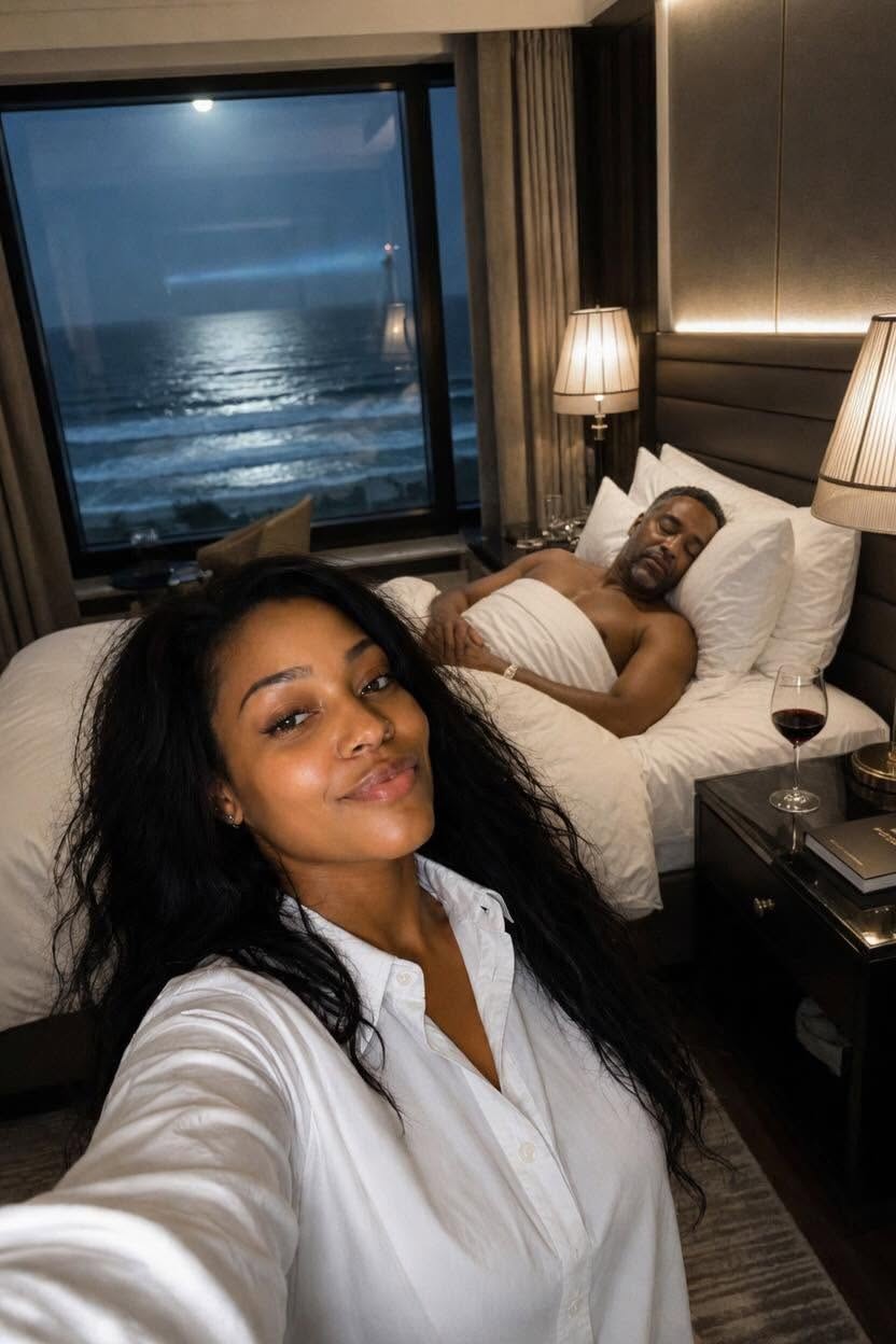 AT 3:00 A.M., MY HUSBAND’S MISTRESS SENT ME A PHOTO TO HUM!LIATE ME — SO I FORWARDED IT TO THE ENTIRE BOARD OF DIRECTORS OF HIS COMPANY.  At exactly 3:07 a.m., my phone vibrated across the marble nightstand.  Not loud enough to wake the entire Beverly Hills mansion.  Just enough to wake a woman who had spent seven years learning how to sleep beside a man who lied without effort.  I opened my eyes slowly and reached for the glowing screen.  One photo.  Sent from an unfamiliar number.  But I didn’t need the contact saved to know exactly who it was.  Vanessa Carter.  My husband’s executive assistant.  The same woman Ethan Whitmore introduced at a Los Angeles gala as “the most dedicated employee in the company.”  The woman who laughed too softly at his jokes.  Who stood a little too close during meetings.  Who looked at me with the polished smile of someone already imagining herself living inside my house.  I tapped the image open.  There she was.  Vanessa stretched across a luxury hotel bed inside a penthouse suite at The Peninsula Beverly Hills, wrapped in Ethan’s white designer shirt like she had already won.  Champagne chilled beside the bed.  Silk sheets twisted behind her.  Warm golden lights spilled across marble walls.  Everything about the photo had been carefully staged to wound me.  And behind her, half asleep on the bed, was my husband.  Ethan Whitmore.  CEO of Whitmore Global Logistics.  The man I spent seven years helping shape into one of the most respected businessmen in America while he pretended he had built it all alone.  His face rested peacefully against the pillow, unaware one reckless photo had just shattered a marriage, a reputation, and the illusion of perfection he had spent years polishing.  But Vanessa’s smile was the worst part.  Not because she looked beautiful.  Because she looked victorious.  She sent that photo expecting me to cry.  To break.  To beg my husband to come home.  I stared at the screen for a long moment.  Then I laughed.  Not hysterically.  Not loudly.  Just one cold, sharp laugh.  So that was the game.  The famous “seven-year rough patch” wasn’t stress.  It wasn’t emotional distance.  It was a twenty-eight-year-old assistant in a five-star hotel suite wearing my husband’s shirt and waiting for me to collapse.  But Vanessa made one catastrophic mistake.  She thought I was only Ethan’s wife.  She forgot I was the strategist behind the empire he used to impress her.  I didn’t answer her message.  I didn’t call Ethan.  I didn’t throw anything.  I didn’t scream into a pillow.  Instead, I saved the photo.  Then I opened the executive board group chat for Whitmore Global Logistics.  At that hour, the chat was silent.  Billionaires, investors, and senior board members slept peacefully behind gated walls, unaware a disaster was about to land in the center of their company.  My thumb hovered above the screen for a long second.  Then I forwarded the image.  Vanessa in Ethan’s shirt.  Ethan asleep behind her.  The champagne.  The evidence.  Underneath it, I typed one message:  “Looks like our CEO has been working very hard on this new project. Vanessa appears deeply committed to supporting him. Congratulations to both of them. May their happiness last a hundred years.”  I pressed send. The message landed inside the board chat like a grenade sliding across polished mahogany. For a few seconds, nothing happened. Then one person read it. Then another. Profile icons began lighting up one by one in the darkness. I smiled. Vanessa thought she had destroyed the wife. She had actually ruined the husband. I powered off my phone, removed the SIM card, walked into the marble bathroom, and flushed it down the toilet. Watching the old version of myself disappear felt strangely peaceful. The woman who stayed silent. The woman who protected her husband’s reputation. Gone. I walked to the hidden safe inside my closet. Behind jewelry I never cared about and handbags I never loved sat a black carry-on suitcase I packed three months earlier. Passports. Contracts. Financial records. Two encrypted phones. I changed into jeans, a black sweater, and sneakers. No diamonds. Nothing that belonged to Mrs. Whitmore. Downstairs, Ethan’s collection of exotic cars gleamed beneath the garage lights. I ignored the Ferrari and Aston Martin. Instead, I chose a black Range Rover registered under one of Ethan’s shell corporations. The irony almost made me smile. By 4:00 a.m., I was driving through empty streets toward Los Angeles International Airport while the city still slept. On one of the encrypted phones, I texted my attorney: “Proceed with the arrangement.” Her reply came immediately. “Already underway.”  (I know you’re all very curious about the next part, please leave a “YES” comment below! Part 2 will be updated below in the first c0mment
