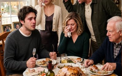 Grandpa stopped eating when he found out I was paying my parents rent while my sister lived there for free with her two kids. Dad said she needed help more, like my life didn’t matter. The whole table went silent when Grandpa put down his fork and finally said what no one expected.  Grandpa stopped mid-bite.  “Wait… you pay your parents rent?”  I froze with my fork halfway to my mouth. Across the Thanksgiving table, my mother’s face tightened. My sister, Claire, looked down at her plate like the mashed potatoes had suddenly become fascinating.  Before I could answer, my dad waved his hand like it was nothing.  “Your sister has two kids,” Dad said. “She needs help more.”  The table went silent.  Grandpa set down his fork.  Nobody expected what he said next.  “No,” he said quietly. “I asked Ethan.”  My stomach sank.  Dad leaned back in his chair. “Dad, don’t start.”  Grandpa’s eyes stayed on me. “How much?”  I swallowed. “Eight hundred a month.”  My grandmother whispered, “Eight hundred?”  Mom quickly said, “It’s not rent. It’s helping with household expenses.”  “I live in the basement,” I said before I could stop myself. “I buy my own groceries. I pay for my phone, car insurance, gas, and half the utilities.”  Claire’s head snapped up. “You make it sound like you’re being abused.”  “I didn’t say that.”  “But you’re acting like it,” she said. “I have two children, Ethan. Do you know how expensive daycare is?”  I stared at her. “You don’t pay daycare. Mom watches them five days a week.”  Claire’s cheeks reddened. Dad slapped his palm lightly against the table.  “That’s enough.”  But Grandpa was no longer eating. His face had gone still in a way I had only seen once before, at my uncle’s funeral.  “Claire,” he said, “do you pay anything to live here?”  Claire opened her mouth, then closed it.  Dad answered for her. “She’s rebuilding.”  Grandpa nodded slowly. “How long has she been rebuilding?”  Mom’s voice came out thin. “That’s not fair.”  Grandpa looked around the table. “No, what’s not fair is charging one child rent while giving the other a free room, free childcare, free meals, and then calling it family.”  My father’s jaw tightened. “Ethan is twenty-six. He should contribute.”  “And Claire is thirty-two,” Grandpa said. “With two children she chose to have and a man she chose to marry, divorce, and keep going back to whenever he knocks.”  Claire stood so fast her chair scraped the floor. “How dare you.”  Grandpa didn’t raise his voice. “Sit down.”  She sat.  Then Grandpa turned to me again.  “Ethan, where does your money go?”  I laughed once, but there was no humor in it. “To them.”  Mom’s eyes filled with tears. “We never forced you.”  “You told me if I moved out, I was abandoning the family.”  Dad pointed at me. “Because family helps family.”  Grandpa pushed his plate away.  “Then tonight,” he said, “family is going to tell the truth.”  The rest of the story is below 👇